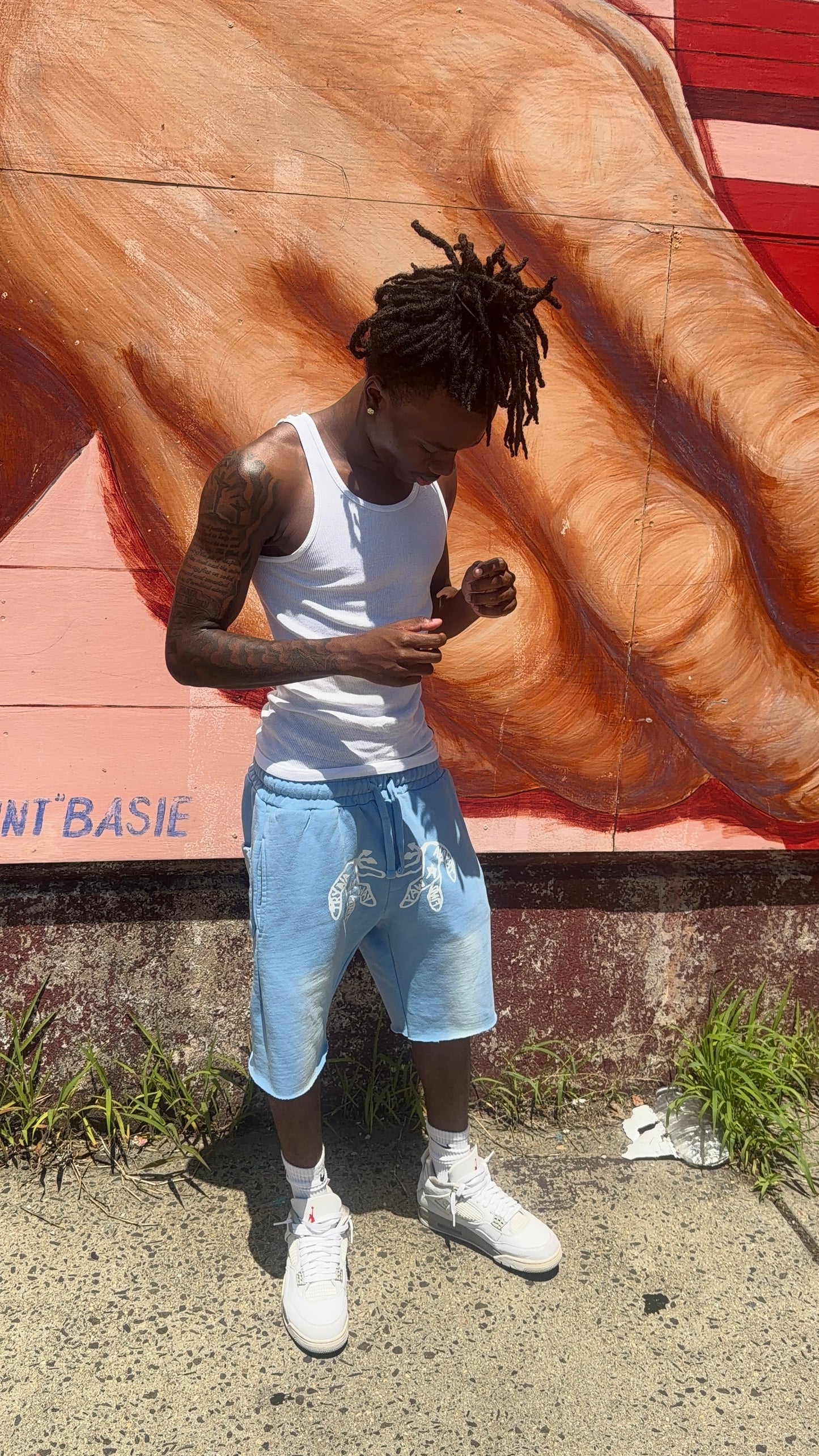 Forever Tryin Acid Blue Shorts