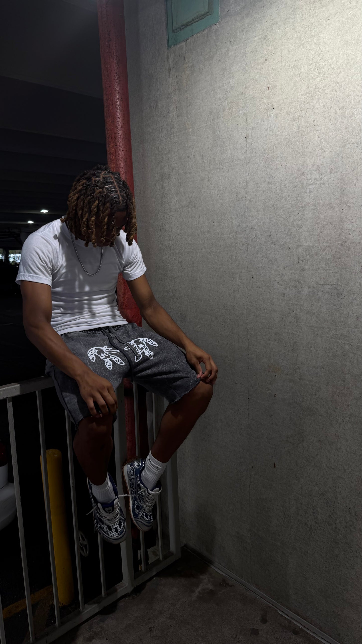 Forever Tryin Acid Gray Shorts