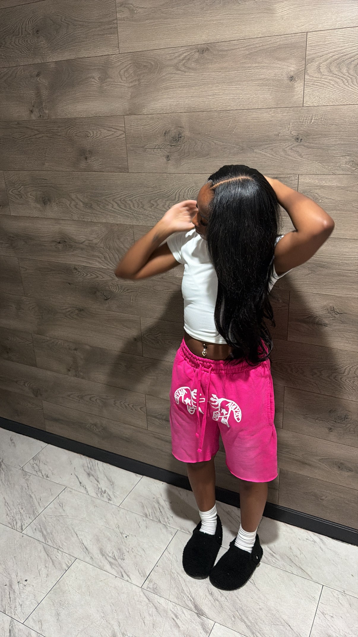 Forever Tryin Acid Pink Shorts