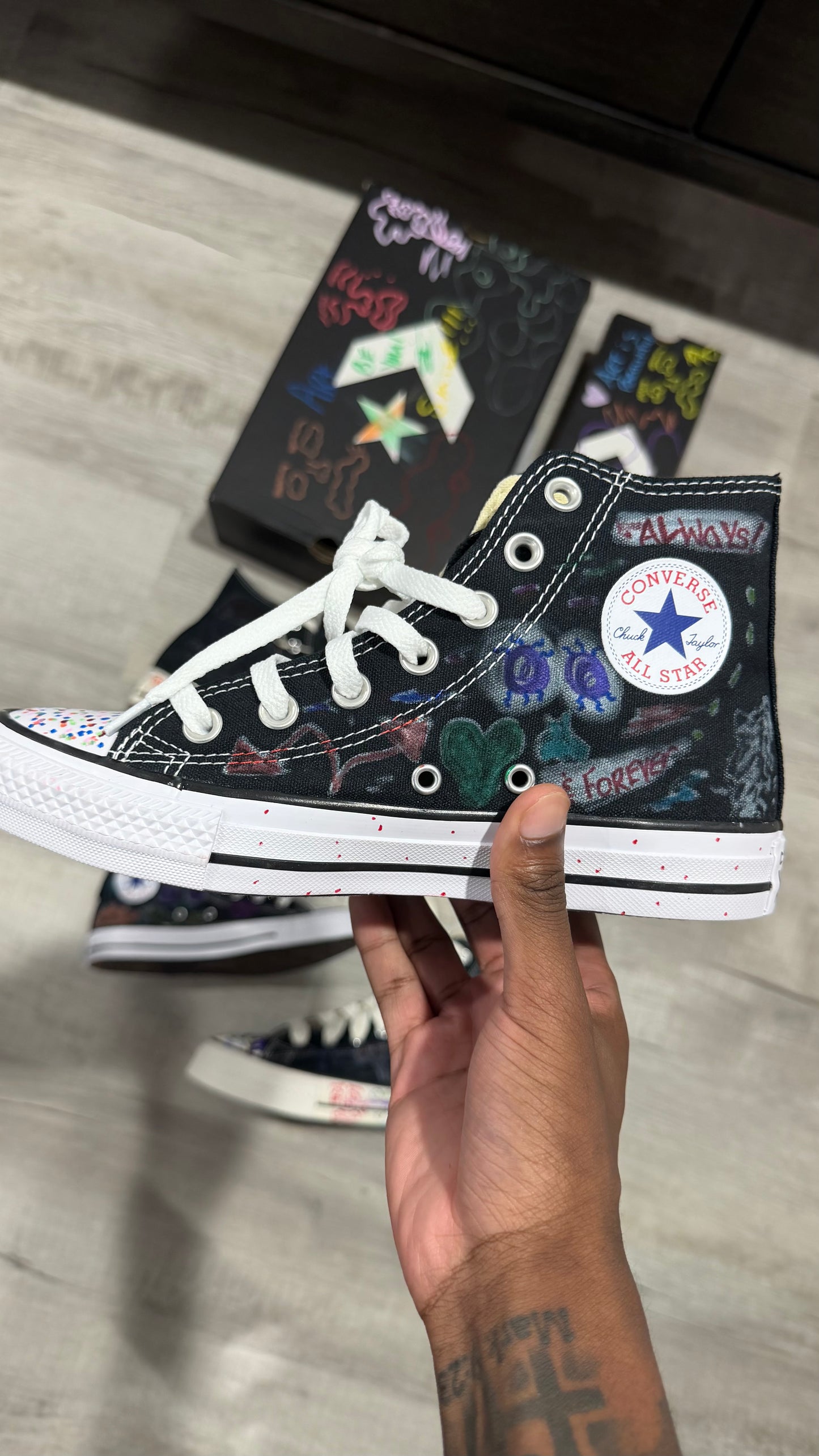 Regular Chucks (Black) High Tops 🧟‍♀️