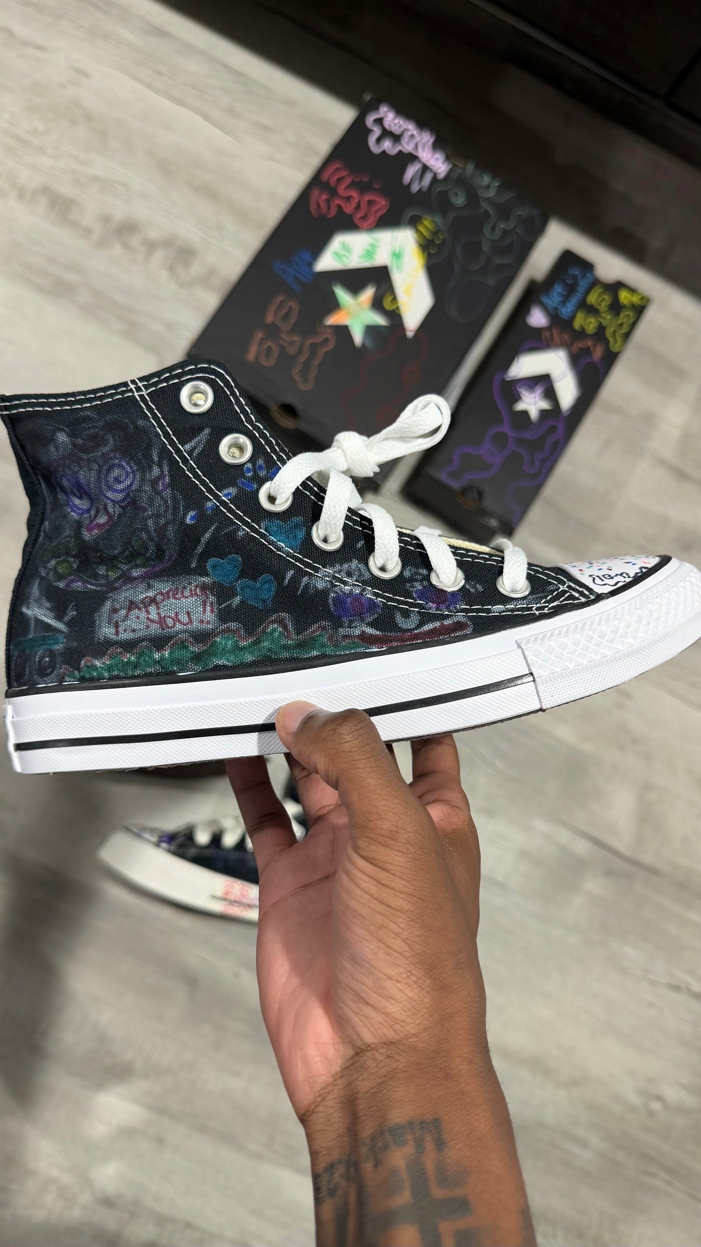 Regular Chucks (Black) High Tops 🧟‍♀️